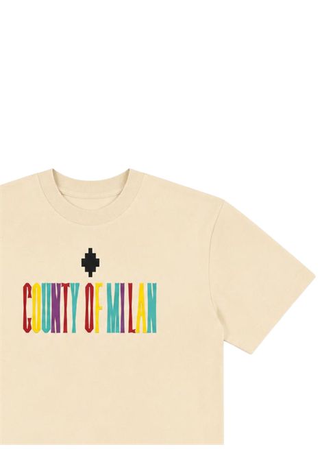 T-shirt bambina panna in cotone MARCELO BURLON | JGTH077PANNA